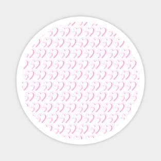 Pink heart shape pattern, and landscape white background Magnet